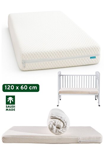 Zaprus Baby Cot Mattress 120 x 60 cm Firm 10 cm Extra-Thick Foam for Toddler Bed Mattress Hypoallergenic