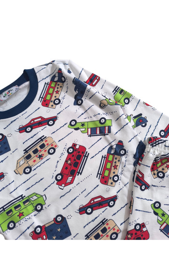 zahider Boy's 100% Cotton Car Print Pajama Set