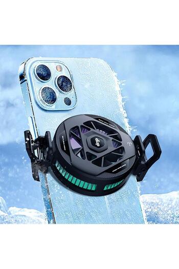 Drip Magnetic Phone Cooler for Gaming - Low-Decibel Phone Fan with LED Display & RGB Lighting