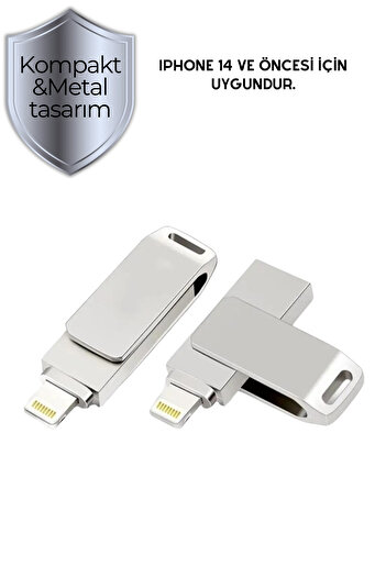 Ocado ذاكرة USB OTG Flash 3.0 متوافقة مع iPhone بسعة 64 جيجابايت