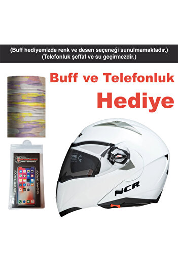 NCR ÇENE AÇILIR KASK BEYAZ