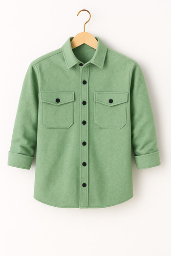 mavisima erkek giyimi Men's Green Cashmere Lumberjack Style Shirt Jacket – Comfortable Fit New Season Winter Fashion Trend