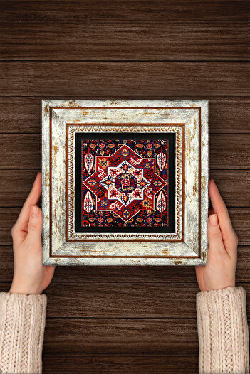 Pinecone Pattern Framed Stone Wall Painting – Decorative Modern Art, Home and Office Decor | T1-48 |