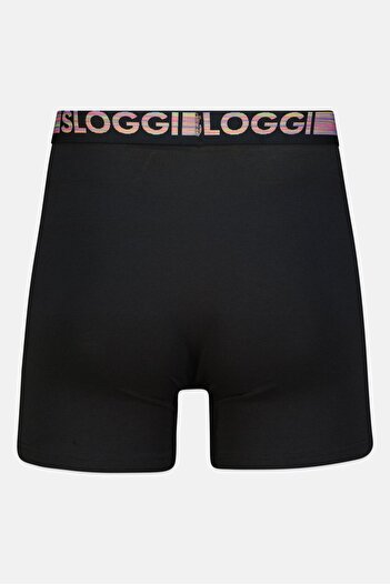 SLOGGI Men 2 Pieces Brand Logo Hipster Briefs, Black