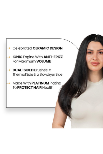 Clara Volumizing Ceramic Hot Brush – 2-in-1 Thermal & Blow-Drying Brush | Anti-Frizz Ionic Technol