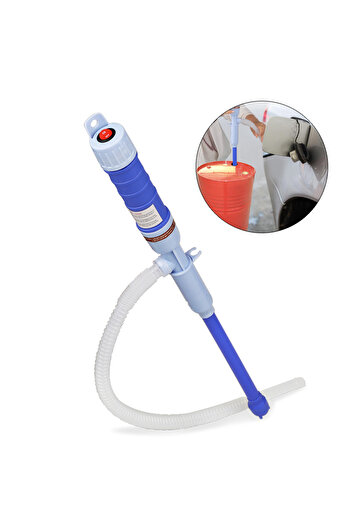 Choice Blue 1pc Electric Oil Pump Siphon Liquid Transfer Pump Handheld Pump Battery Operated Water Gas Tool