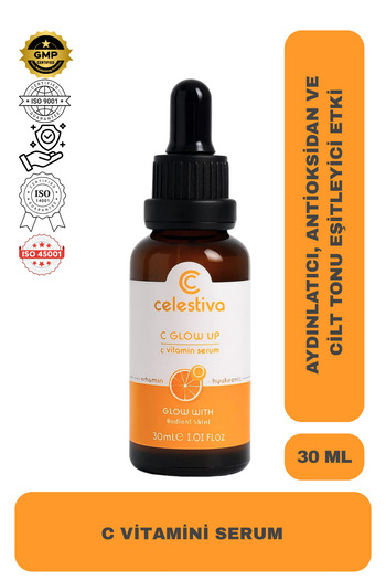 celestiva C Glow Up Serum 30 ml – Leke Avcısı, Cildine Işık Kat