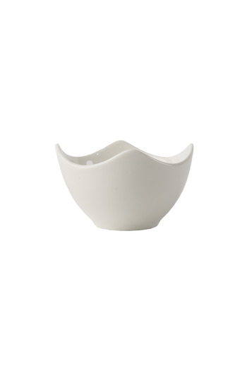 SQUALO Square (porcelain) bowl with curved edges in an elegant and modern design (12 pieces) - white 8.5x8.5x5.2 cm