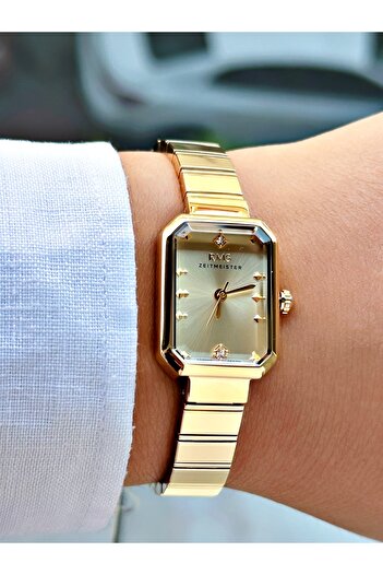 Romanson Special Design Steel Band Steel Case Gold Color Women Wristwatch 2050.05Mr