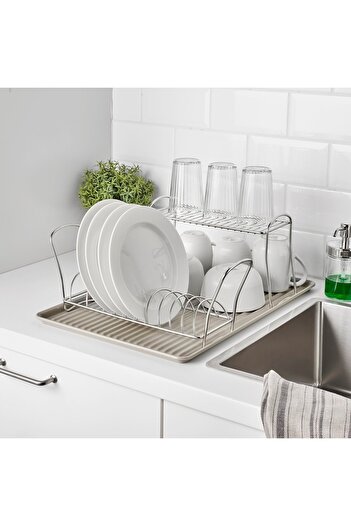 IKEA VÄLVÅRDAD Dish drying rack, stainless steel, 12 x 32 cm