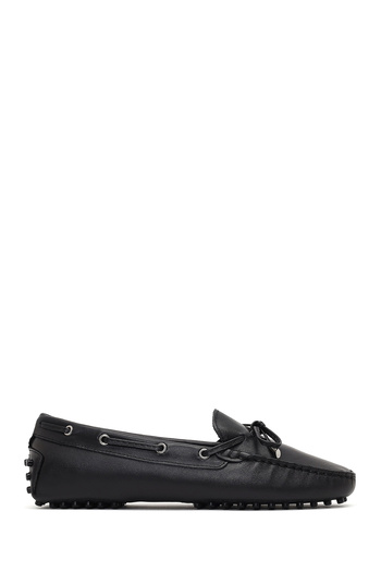 Derimod Women's Black Tasseled Leather Loafer 25Afd290618