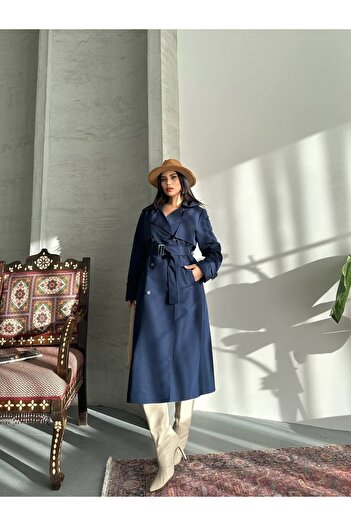 buqre's moda Women's Oversize Waterproof Lined Long Trench Coat