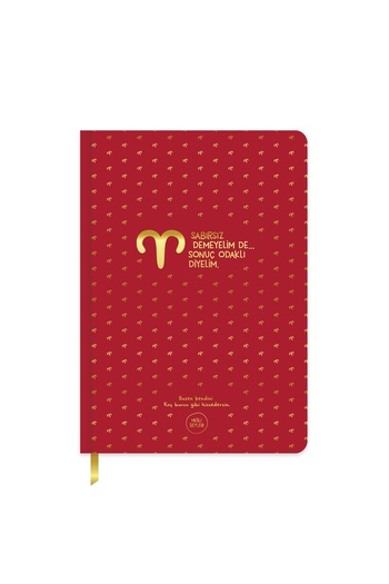 KESKİN COLOR Hisli Şeyler Burçlar Concept Gilded Printed A5 96 Pages Lined Hardcover Notebook - 1 Piece