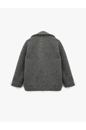 Koton Long Sleeve Pocket Zipper Detailed Short Boucle Coat (Aw 25)
