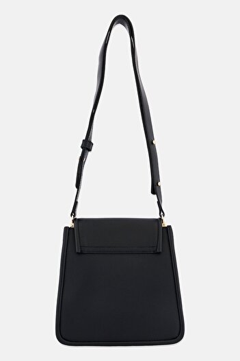 Lucky Bees Women Brand Logo Shoulder Bag, Black