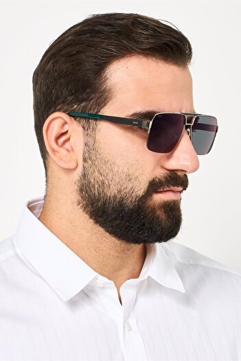 BOSS Men 2080106LB60MT Aviator Sunglasses, Grey