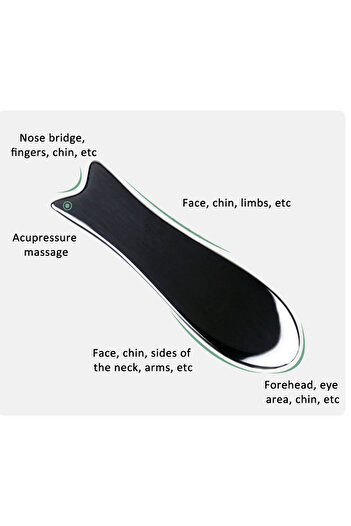 L&Wen Stainless Steel Gua Sha Facial Tool, Manual Massage Tool to Promote Lymphatic Drainage & Relax Skin
