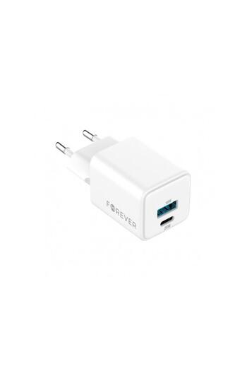 Forever Mains Charger TC-08-30AC 30W 3A 1 x USB-A - 1 x USB-C White