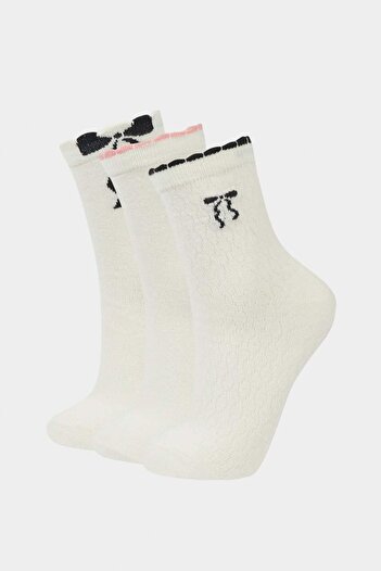 DeFacto Women's 3-Pack Cotton Long Socks F5460Axns