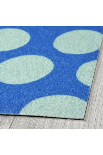 IKEA KÖRFÄLTSPIL Door Mat, Blue Green/Circle Pattern, 40 x 60 cm