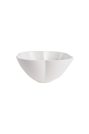 SQUALO Elegant and modern rose-shaped porcelain bowl - white 22.5x22.5x10 cm