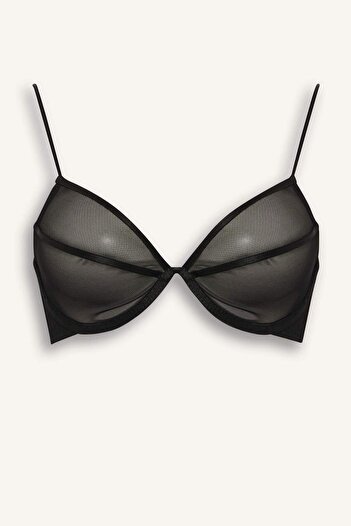 DeFacto Tulle Cupless No Pad Underwire T-Shirt Bra Fall in Love F7026Ax25Wn