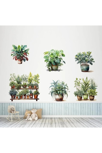 The LOG INVEST Tropical Plants Wall Sticker Model C