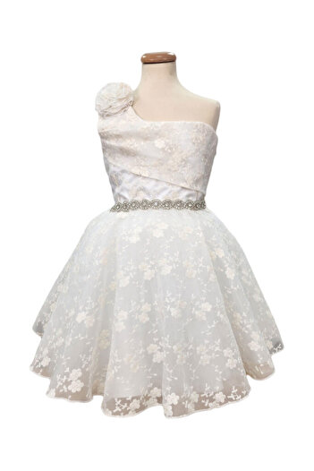 fantasialand Occasion Dress with Corset for Girls, Iris Model, Ivory