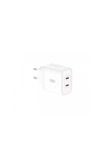XO Design Incarcator Retea CE08 50W 3A 2 x USB-C Alb