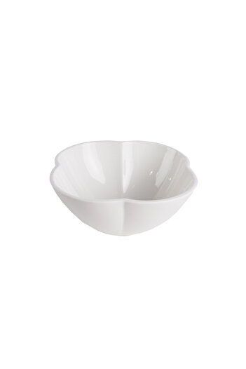 SQUALO Elegant and modern rose-shaped porcelain bowl - white 22.5x22.5x10 cm