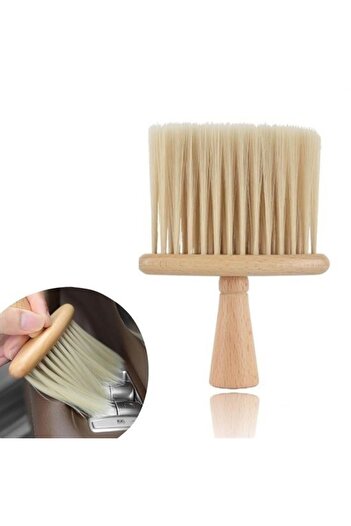 OLLEVRA Wooden Handle Soft Bristle Brush Detailed Dusting Cleaning Brush for Car