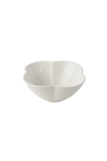 SQUALO Elegant and modern rose-shaped porcelain bowl - white 16x16x7.7 cm