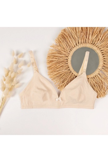 buHillco İ'Mer 2249 Beige Women's Combed Cotton Maternity Bra
