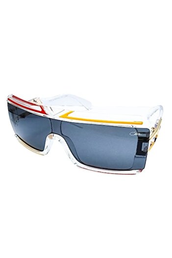 Zamo Sunglasses, Zamo, CZL 4024, UV400 Protection, Shield Model, Multicolor Frame, Black Lenses