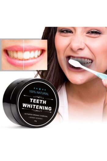 OEM Bamboo Activated Charcoal Powder for Teeth Whitening, 100% , Mint Flavor, 30g