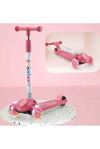 fulina Toddler Scooter for Kids, 3 LED Light Wheels and Anti-Slip Deck, Lean to Steer, 4 Adjustable Height