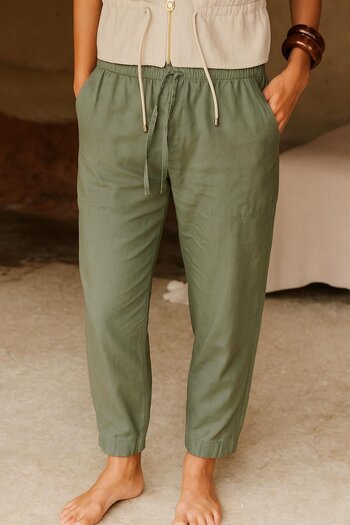 HAKKE Elastic Waist Casual Jogger Pants