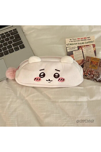 Choice1 B Kawaii Chiikawa Plush Pencil Case Cute Large Capacity Student Supplies Storage Bag Zipper Cosmeti.