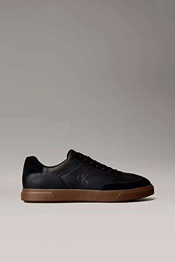 Calvin Klein Kadın Karışık Materyalli Kontrast Tabanlı Sneaker - Siyah