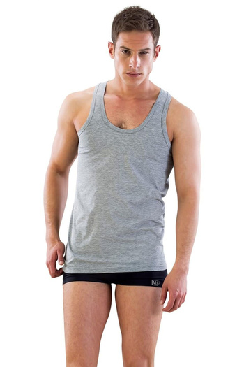 The LOG INVEST Gray Emay 12210-R U Neck Hanging Men's Tank Top Colorful