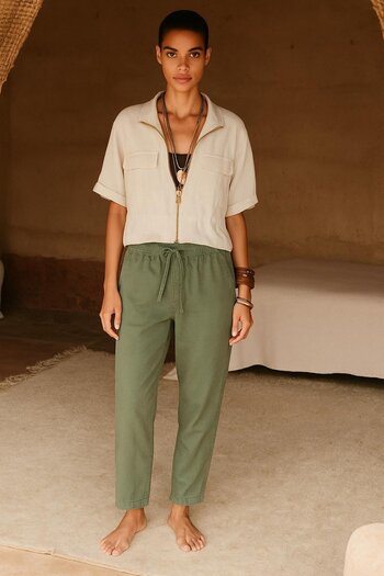 HAKKE Elastic Waist Casual Jogger Pants