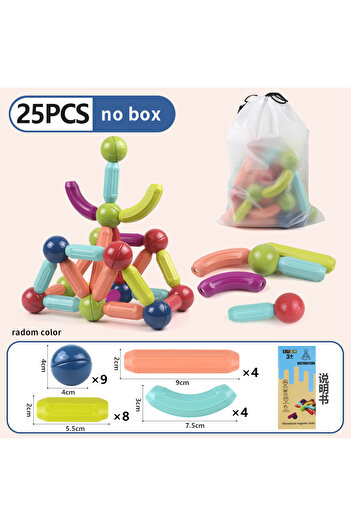 Choice1 25pc without box Magnetic Constructor Blocks Set Toys for Kids Magnet Stick Rod Building Blocks Mont