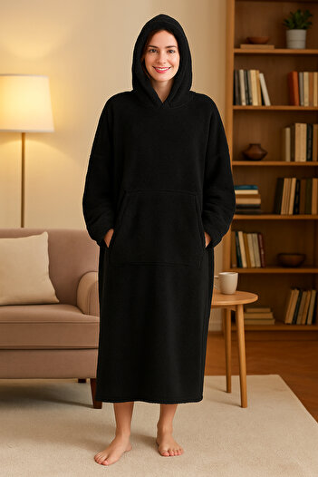 Fabric Box Wellsoft Hooded Wearable Tv Blanket - Warm Wellsoft Hooded Blanket