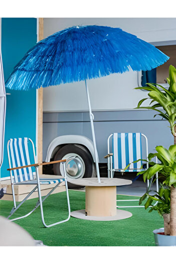 Other Umbrelă de plajă în stil hawaian pentru balcon, terasă, frânghii, culoare albastru plajă
