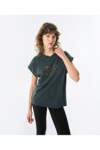 Twist SLOGANLI OVERSIZE TİŞÖRT