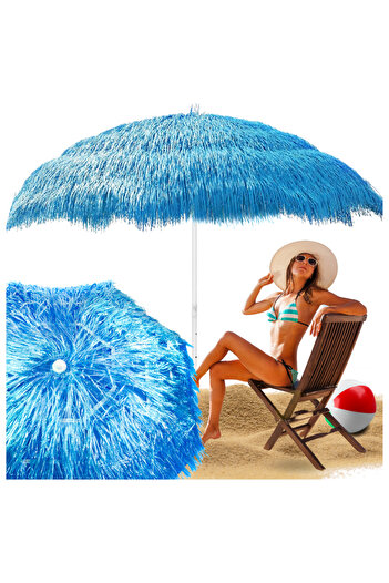 Other Umbrelă de plajă în stil hawaian pentru balcon, terasă, frânghii, culoare albastru plajă