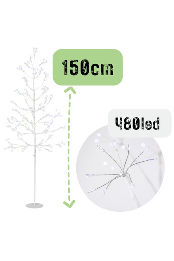 Other Dense tree 480 LED birch large Christmas lights 150cm decorative