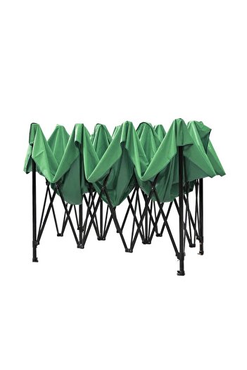 PROCART Quick tent garden tent, 3x3x3 m, 3 side walls, metal structure, waterproof, green
