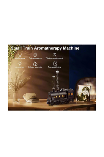 Generic Train Shape Oil Diffuser Humidifier | 300ml Cool Mist Aromatherapy Diffuser with LED Lights & Remote