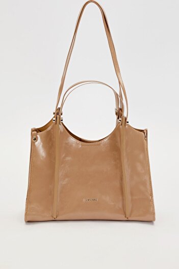 Levidor Khaki Double Compartment Large Shoulder Bag